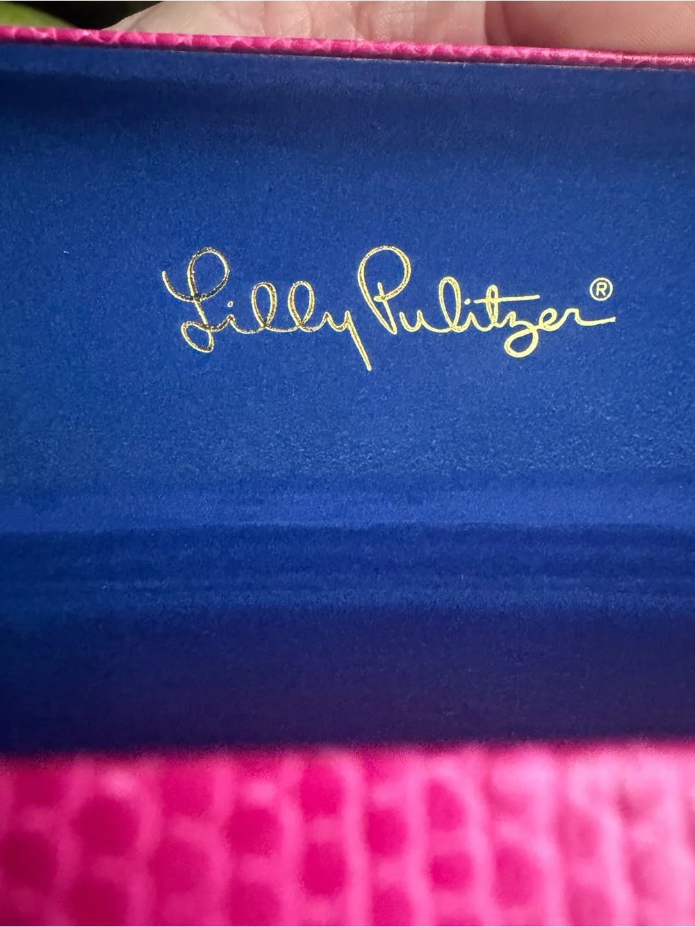 Lilly Pulitzer Bright Pink Textured Sunglasses Case